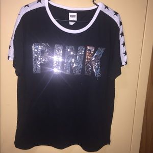 Pink tshirt with sequin tshirt